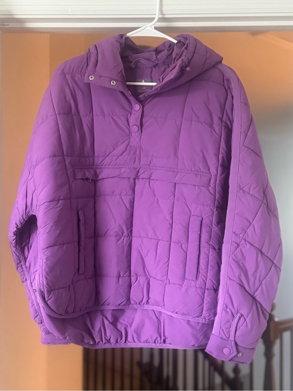 Free People Movement Pippa Packable Pullover Puffer in Purple.  Size M